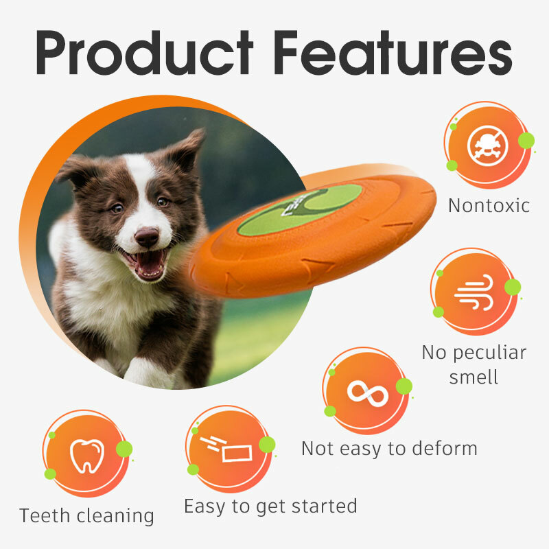 Laroo Dog Flying Discs-Sonic Frissbee (Orange/Green)