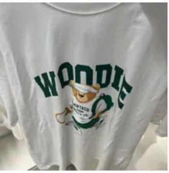 [S] SPAO SPRPD24C02-RE WOODY GRAPHIC SHORT SLEEVE T-SHIRT,WHITE, SPRPD37C02-00 (SSP17)