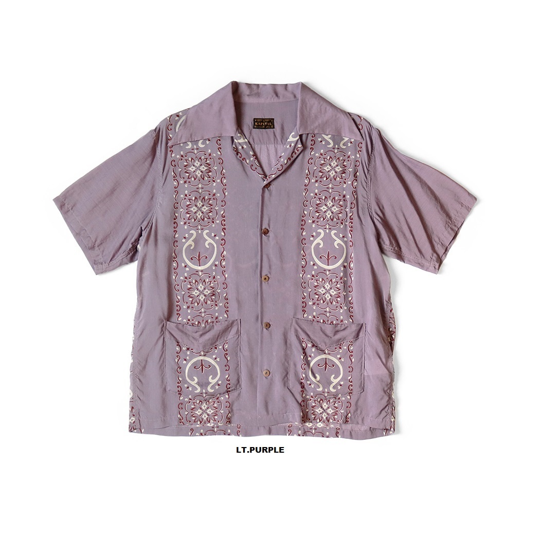 KAPITAL Habananaja PATTERN LANGUR COLLAR CUBAN SHIRT S/S - PRE ORDER ITEM (預訂中)