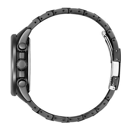 萬年鐘錶 - Citizen 星辰錶  經典全黑世界時間電波對時男錶 CB5885-85L 錶徑42.5MM