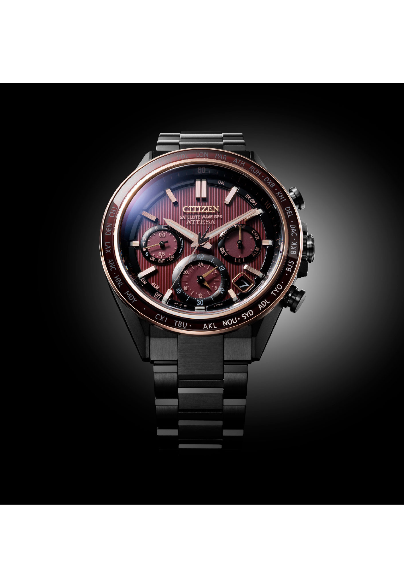 萬年鐘錶 - Citizen 星辰錶  ATTESA 天蠍心限量鈦金屬光動能GPS衛星對時男錶 CC4056-62W 錶徑44.6MM