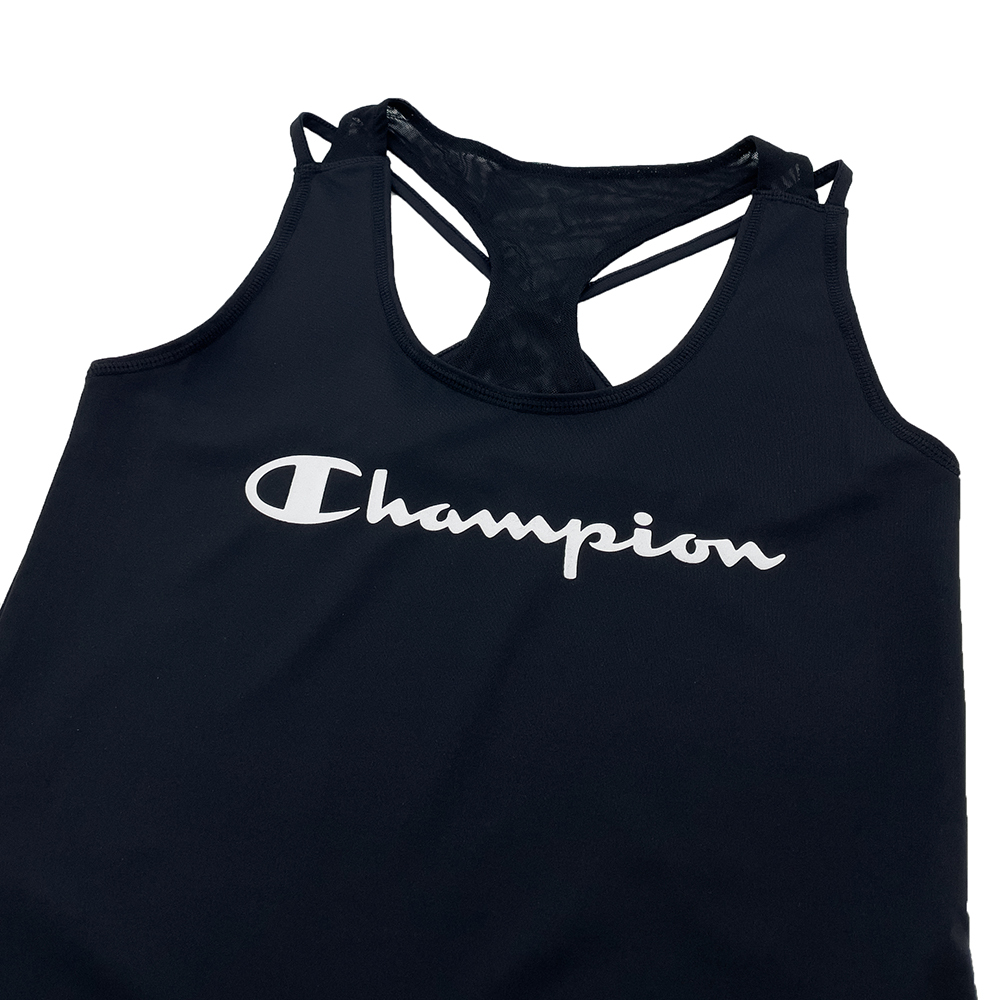 ATHLETIC系列-女款LOGO機能運動背心(黑色)