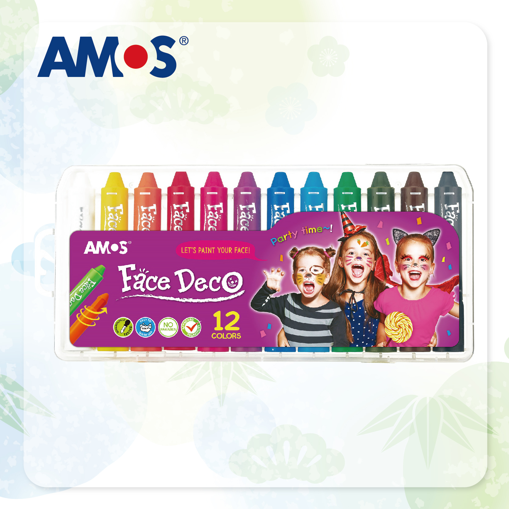 AMOS 繽紛面彩 (12色膠盒裝)