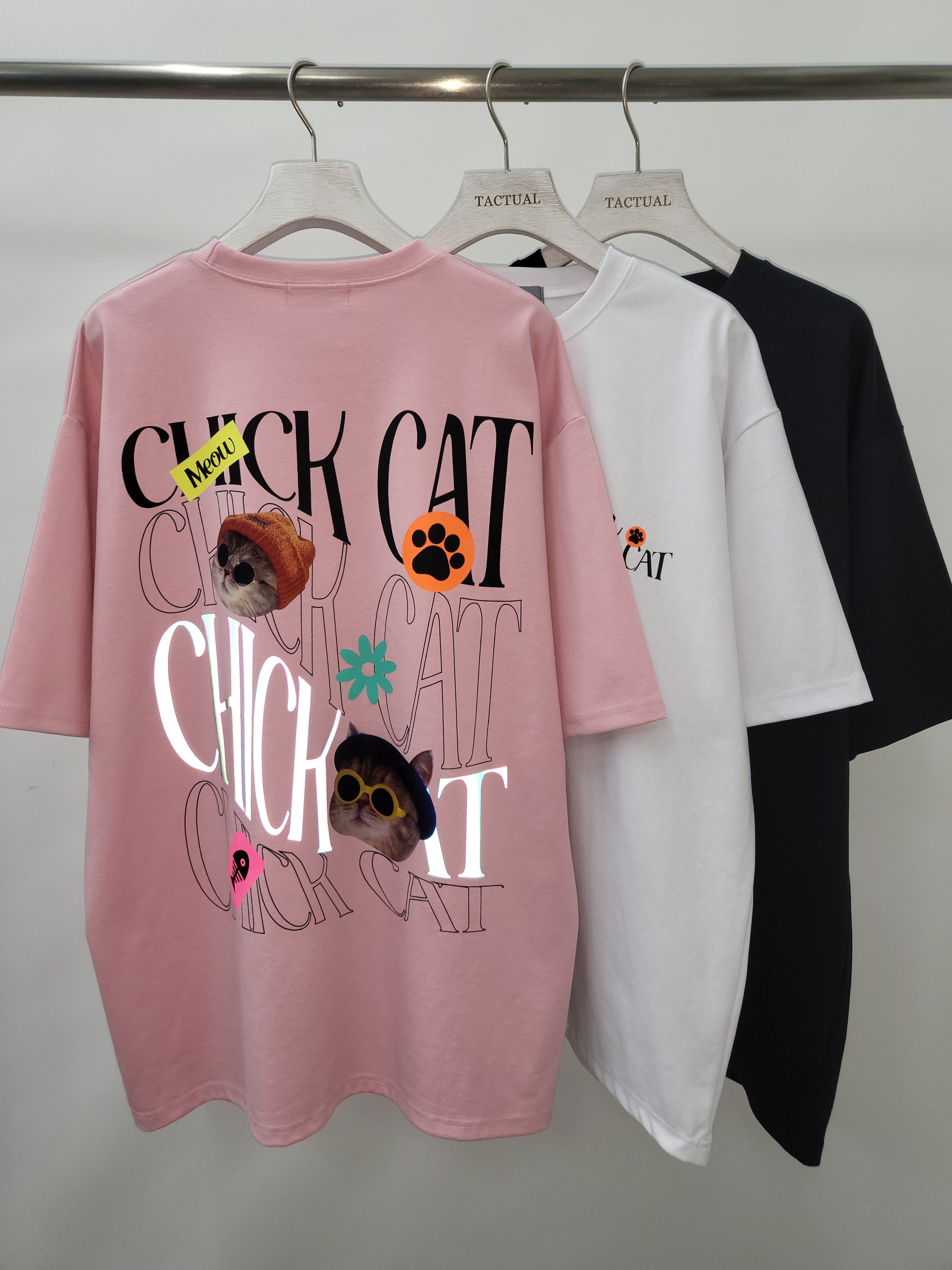 3M反光貓仔圖案短袖Tee T5090