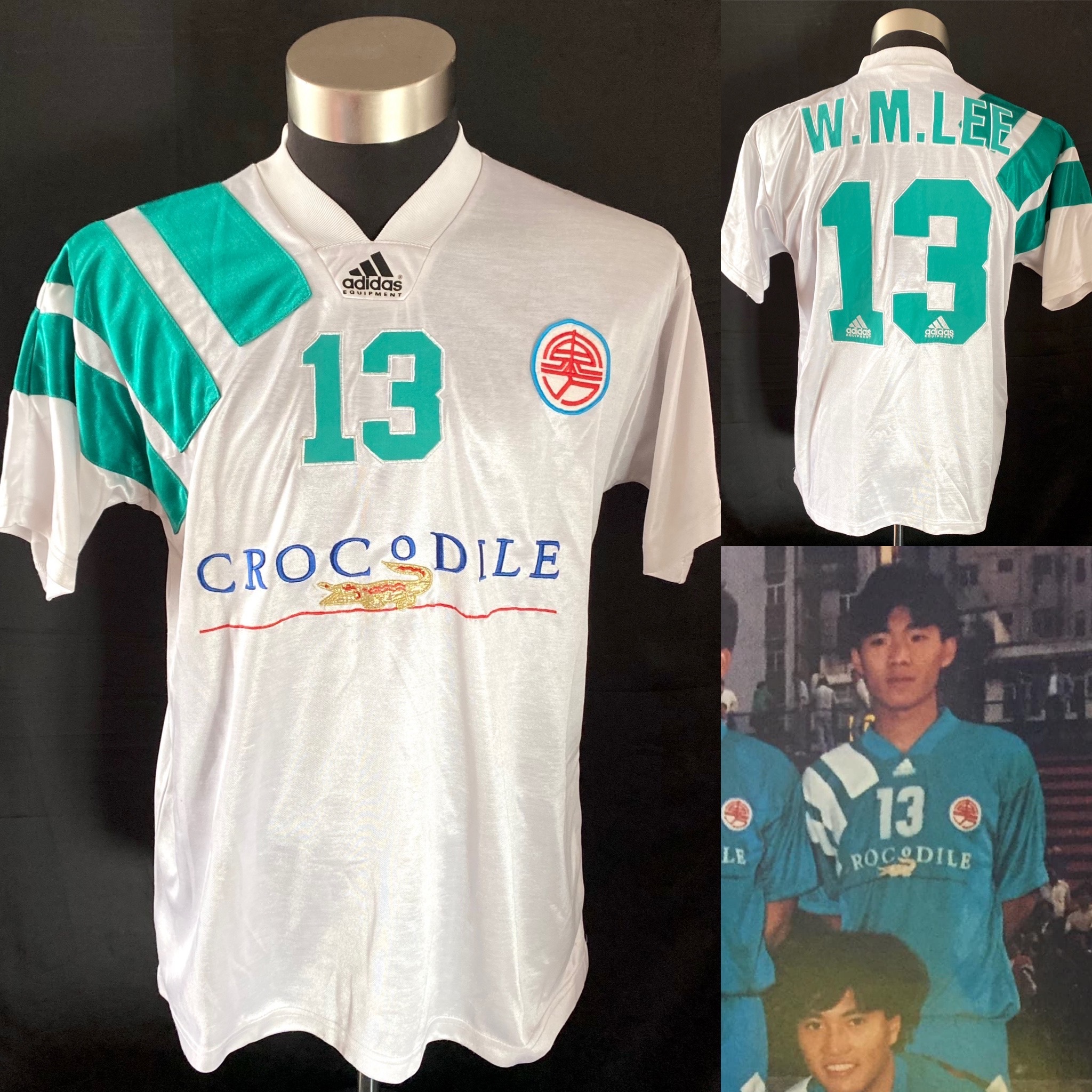 Eastern Football Team 1992-1994 Adidas Away match shirt #13 W M LEE