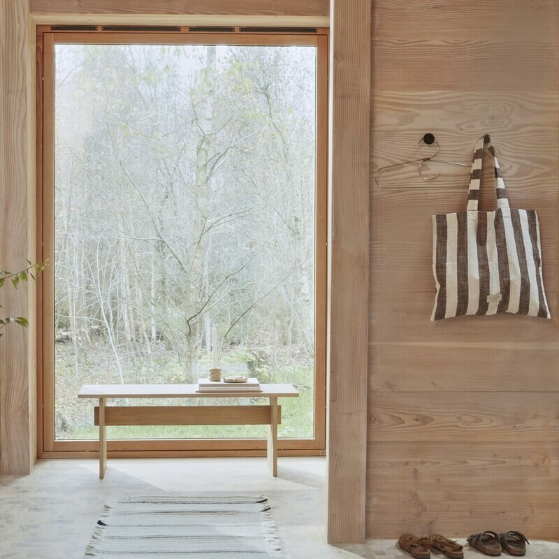 OYOY Tote 托特純棉手提袋 / 條紋棕