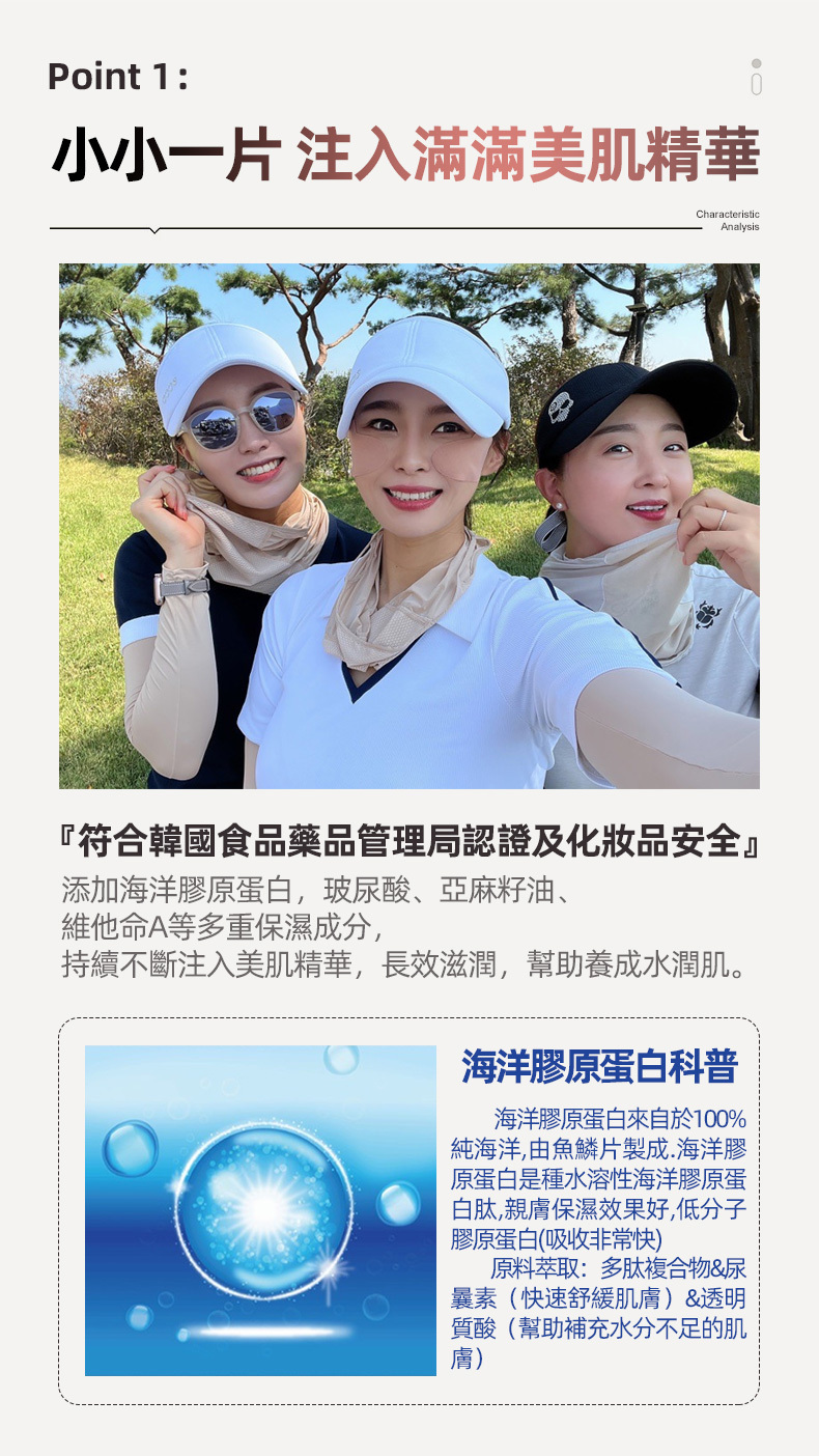 韓流五顆星推薦，防曬兼具保濕功用，戶外運動必備保溼貼片！