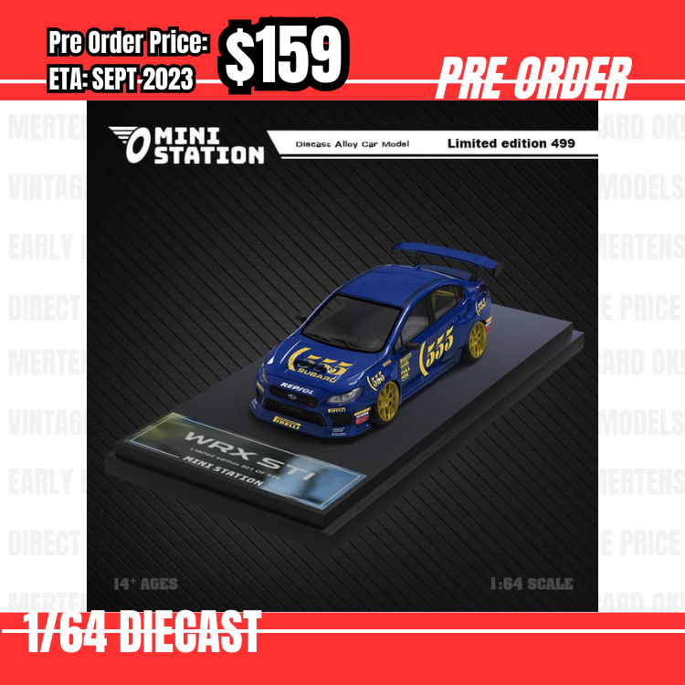 PO-$159 * Time Micro * 1:64 Subaru Impreza WRX STI Blue #555 [14/07]