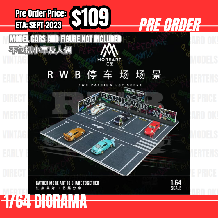 PO-$109 * Moreart * 1:64 Parking Lot Scene Diorama RWB [14/07]