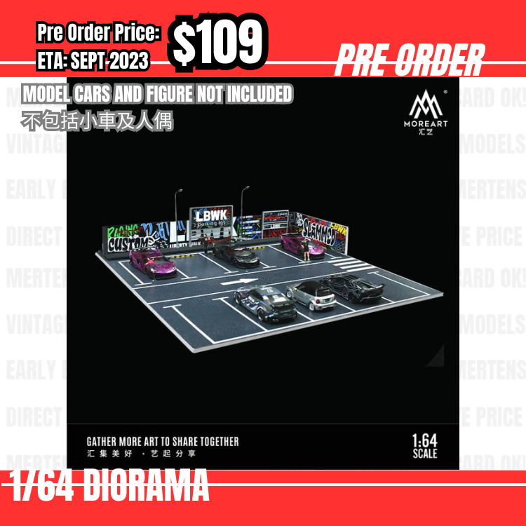 PO-$109 * Moreart * 1:64 Parking Lot Scene Diorama LBWK [14/07]