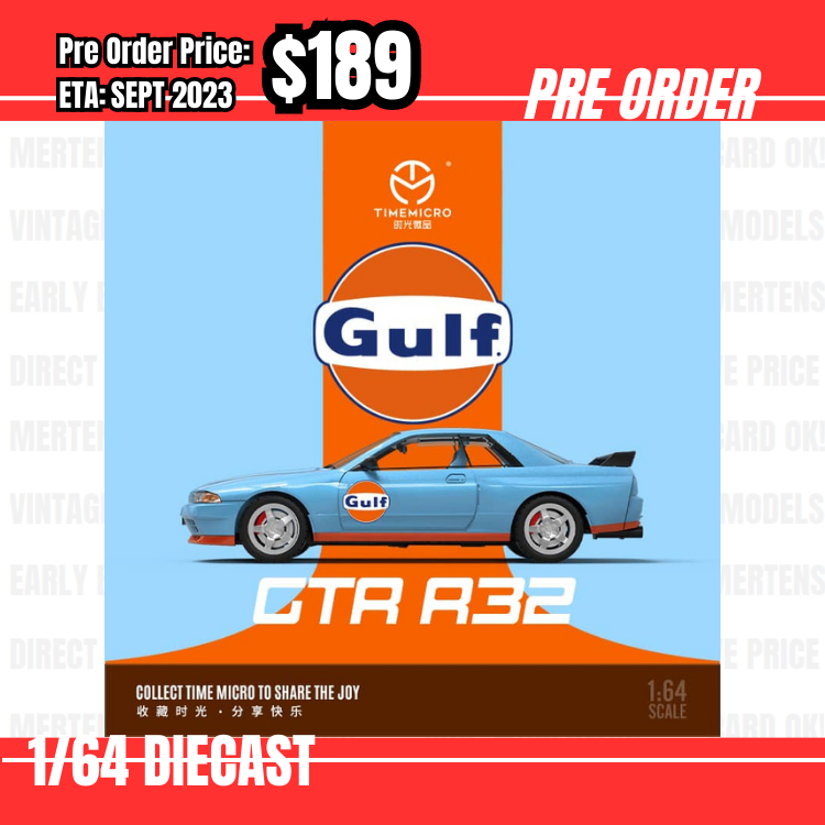 PO-$189 * Time Micro * 1:64 Nissan Skyline GTR R32 Gulf [14/07]