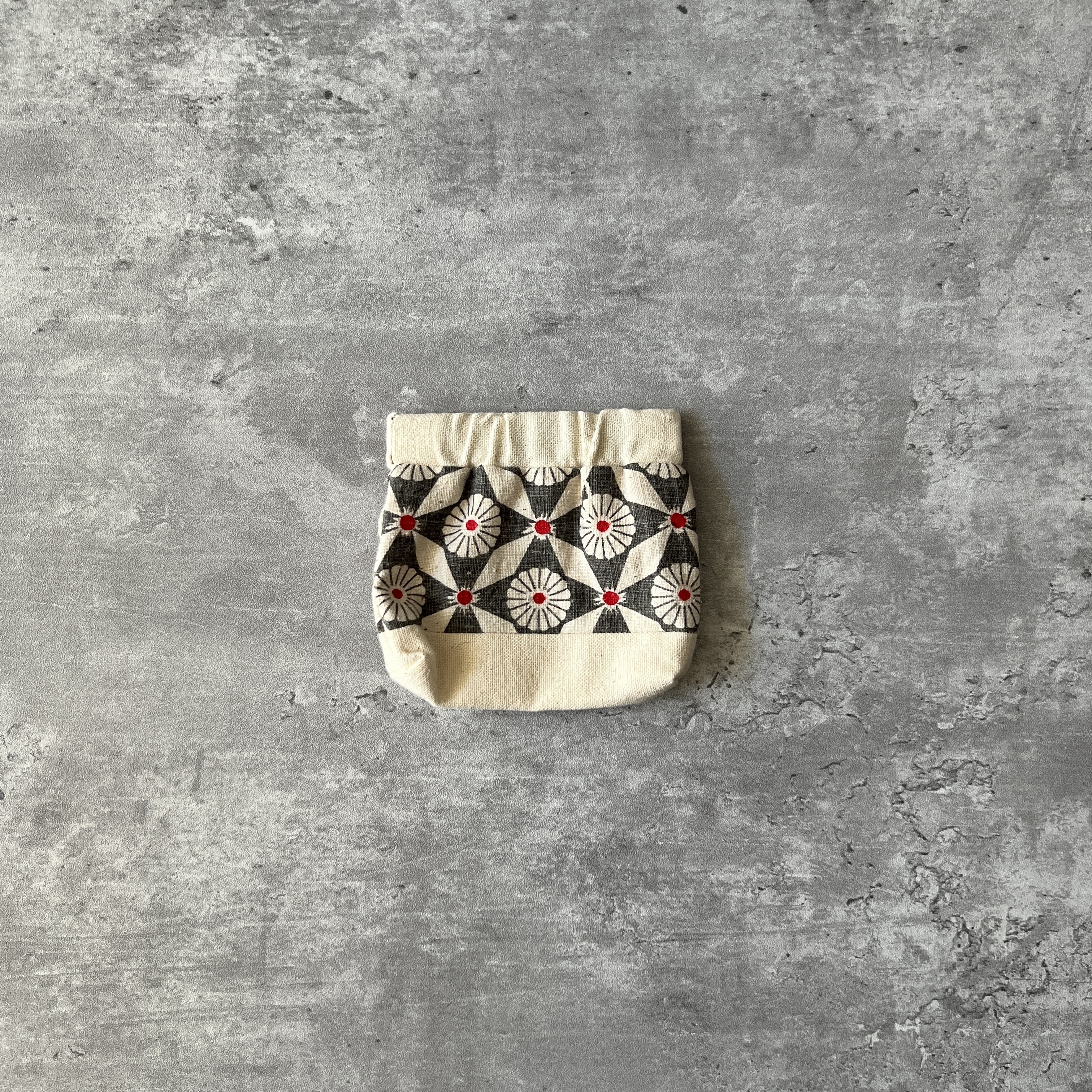 彈口快取小錢包（灰白灰色）