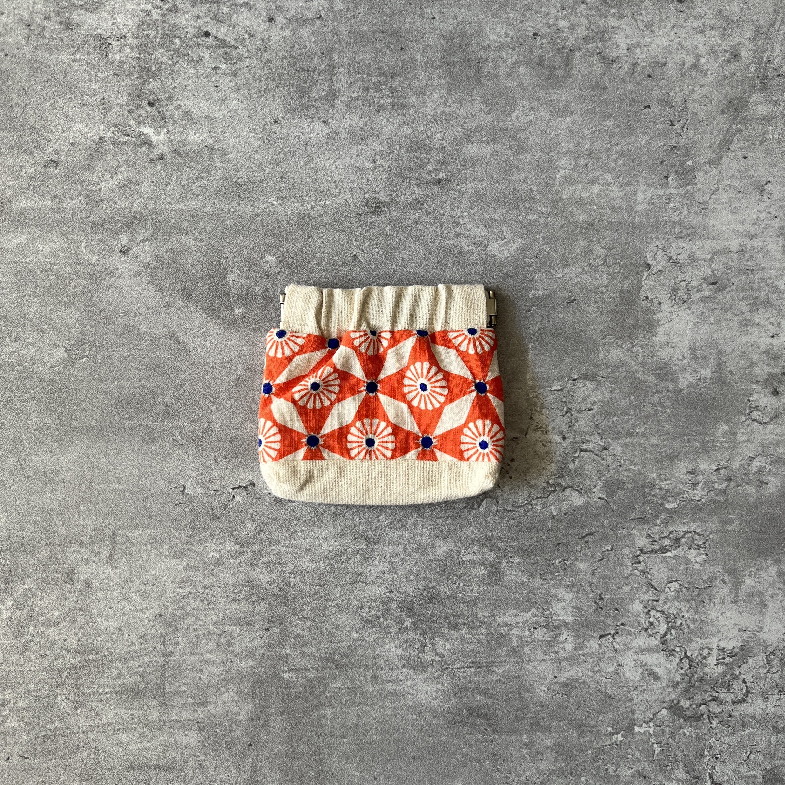 彈口快取小錢包（白橙色）