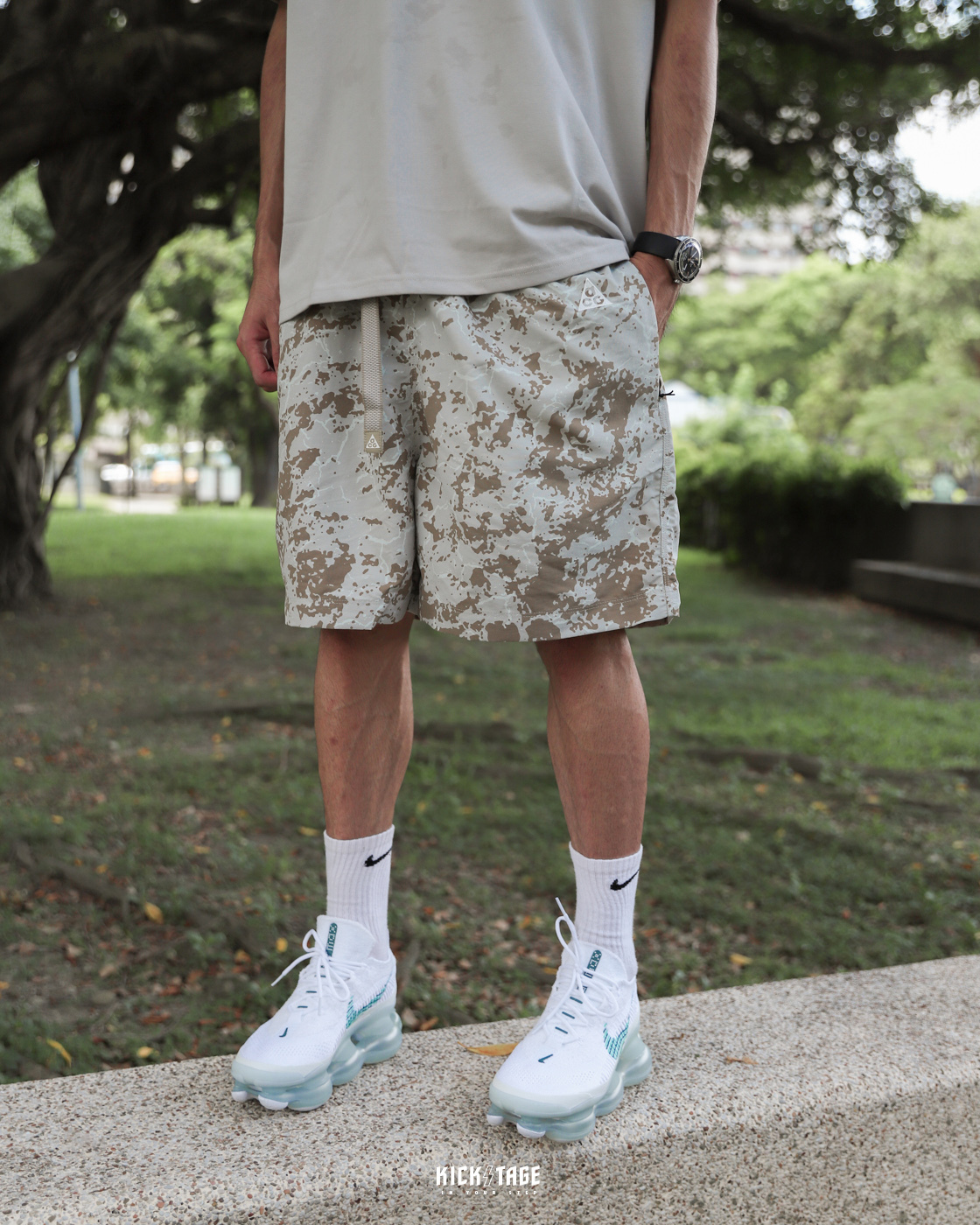 **特價商品售出不退換**男款 NIKE ACG SHORT 沙色 印花 越野 戶外機能 刺繡 防潑水 口袋 拉鍊 短褲 【FB8092-012】