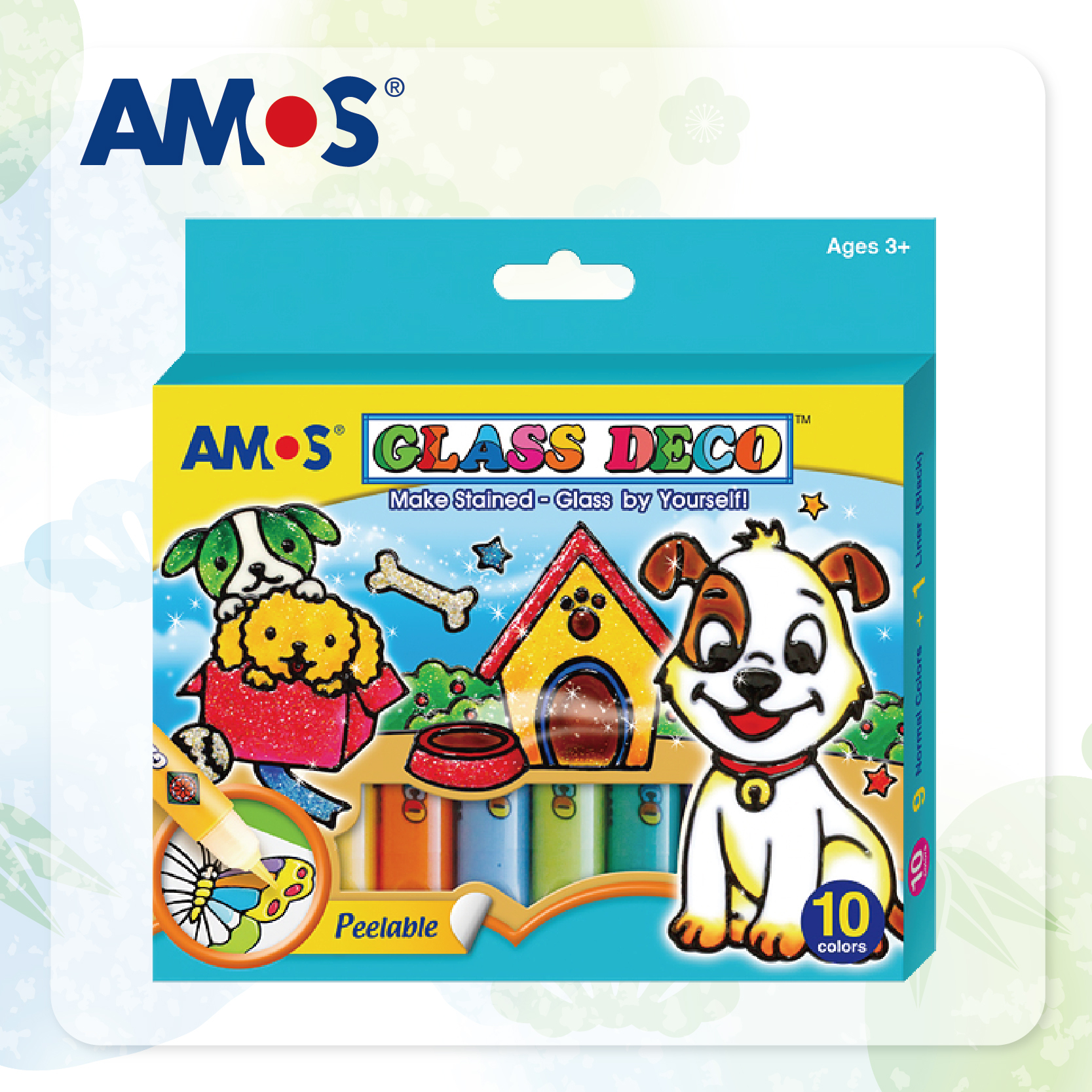 AMOS 10色繽紛玻璃彩繪 (盒裝)