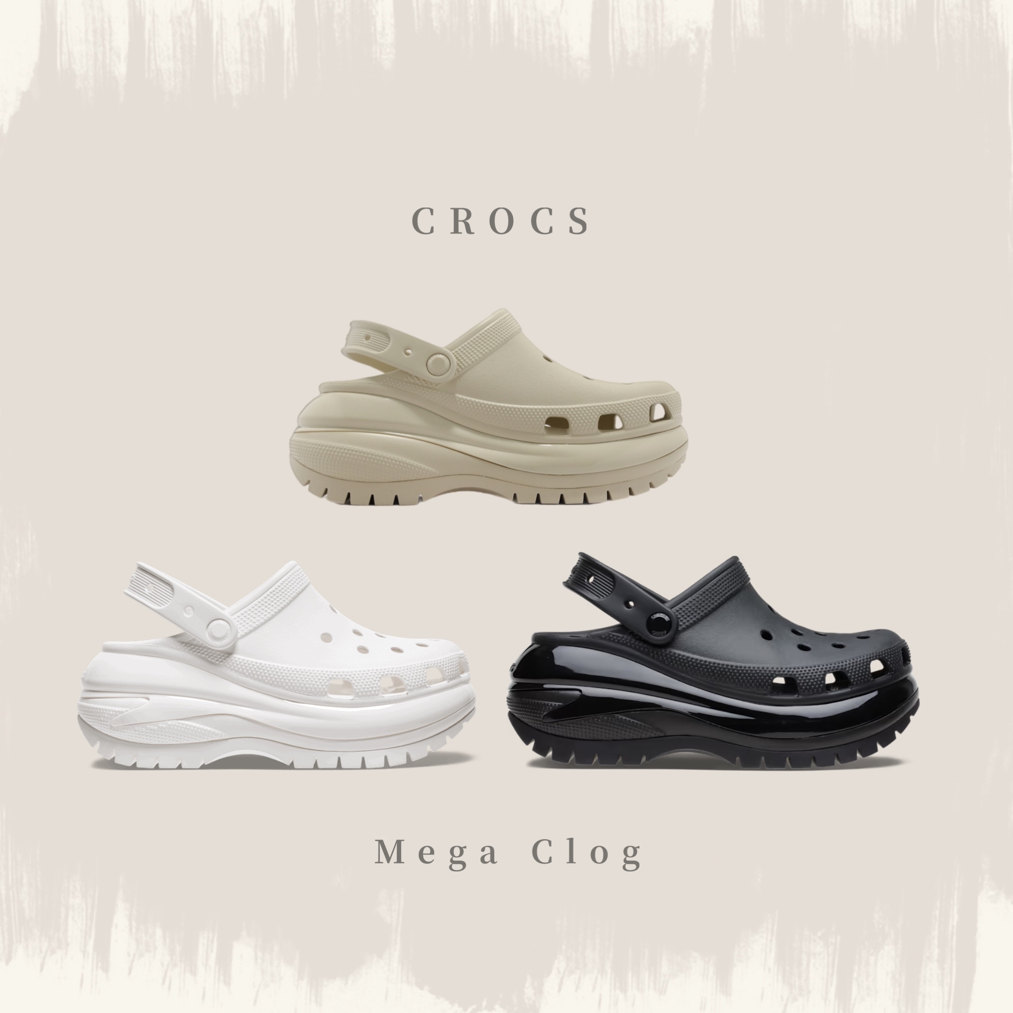 CROCS MEGA CRUSH 鯨魚光輪厚底洞洞鞋