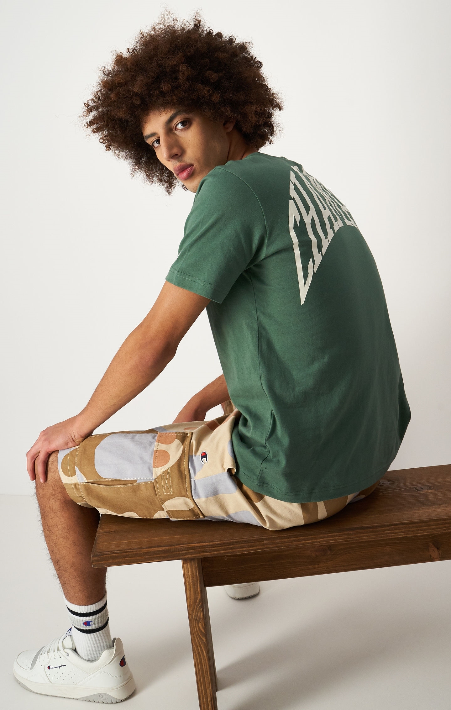 男款-ROCHESTER美式休閒印花短袖TEE-綠色（218521-GS506）