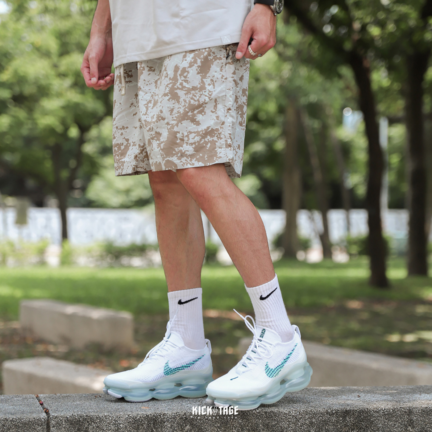 **特價商品售出不退換**男款 NIKE ACG SHORT 沙色 印花 越野 戶外機能 刺繡 防潑水 口袋 拉鍊 短褲 【FB8092-012】