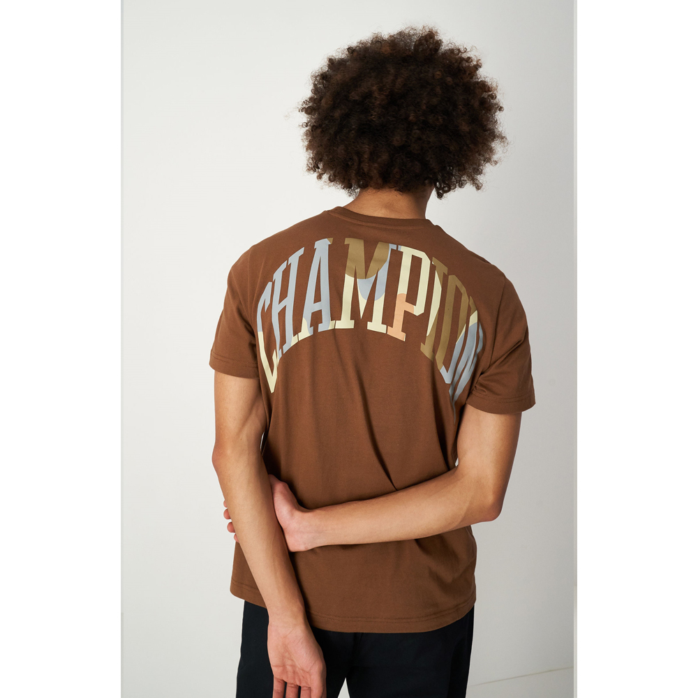 男款-ROCHESTER美式休閒印花短袖TEE-棕色（218521-MS519）