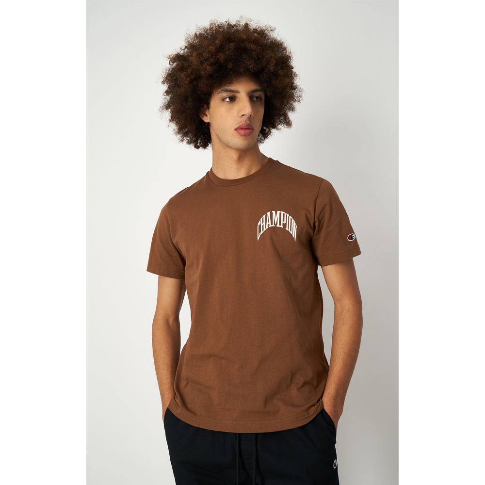 男款-ROCHESTER美式休閒印花短袖TEE-棕色（218521-MS519）