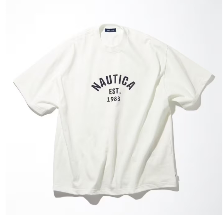 【APAIR】現貨 NAUTICA Felt Pach Arch Logo S/S日版 9盎司