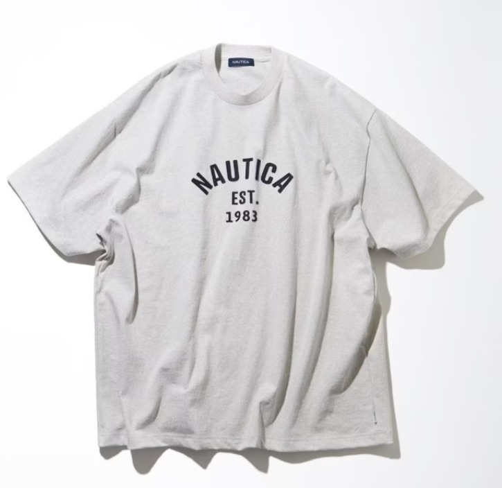 【APAIR】現貨 NAUTICA Felt Pach Arch Logo S/S日版 9盎司