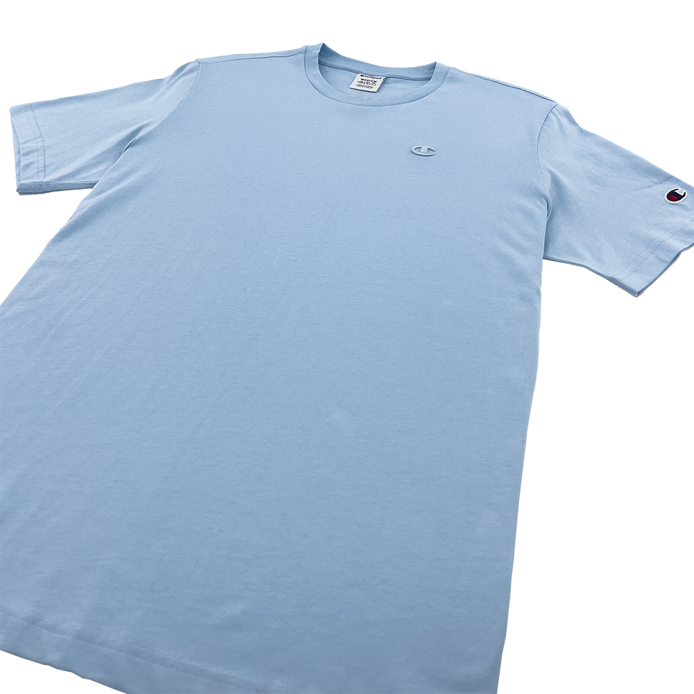 男款-ROCHESTER 簡約刺繡LOGO短袖TEE-淺藍色（218496-BS111）