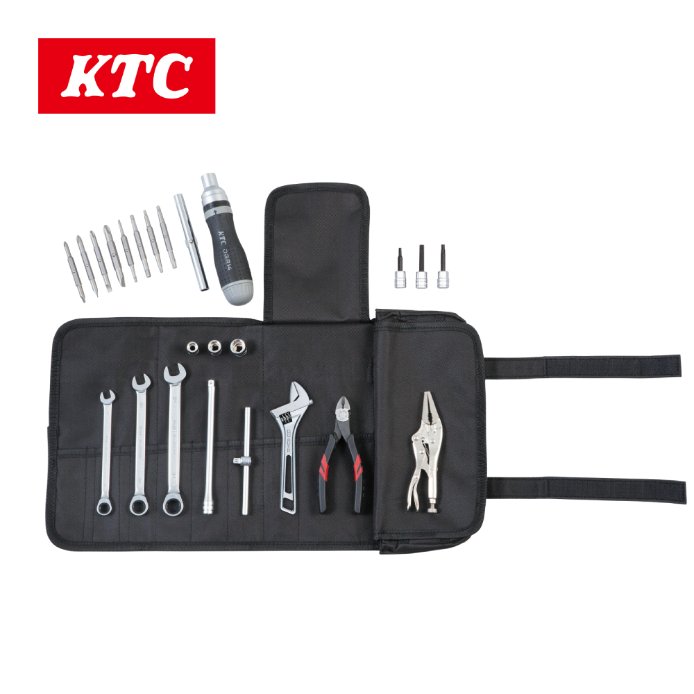 【限量優惠中】KTC 便攜工具包套組 (2分工具15件組)