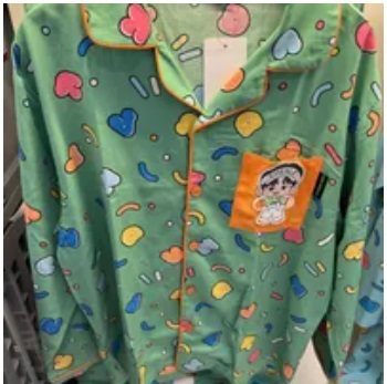 [S] SPAO PRINTED CANDY PAJAMAS,LIGHT GREEN, SPPPD23U0841100 (SSP27)