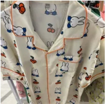 [S] SPAO PRINTED BUNNY PAJAMAS,IVORY, SPPPD37U0139090 (SSP28)