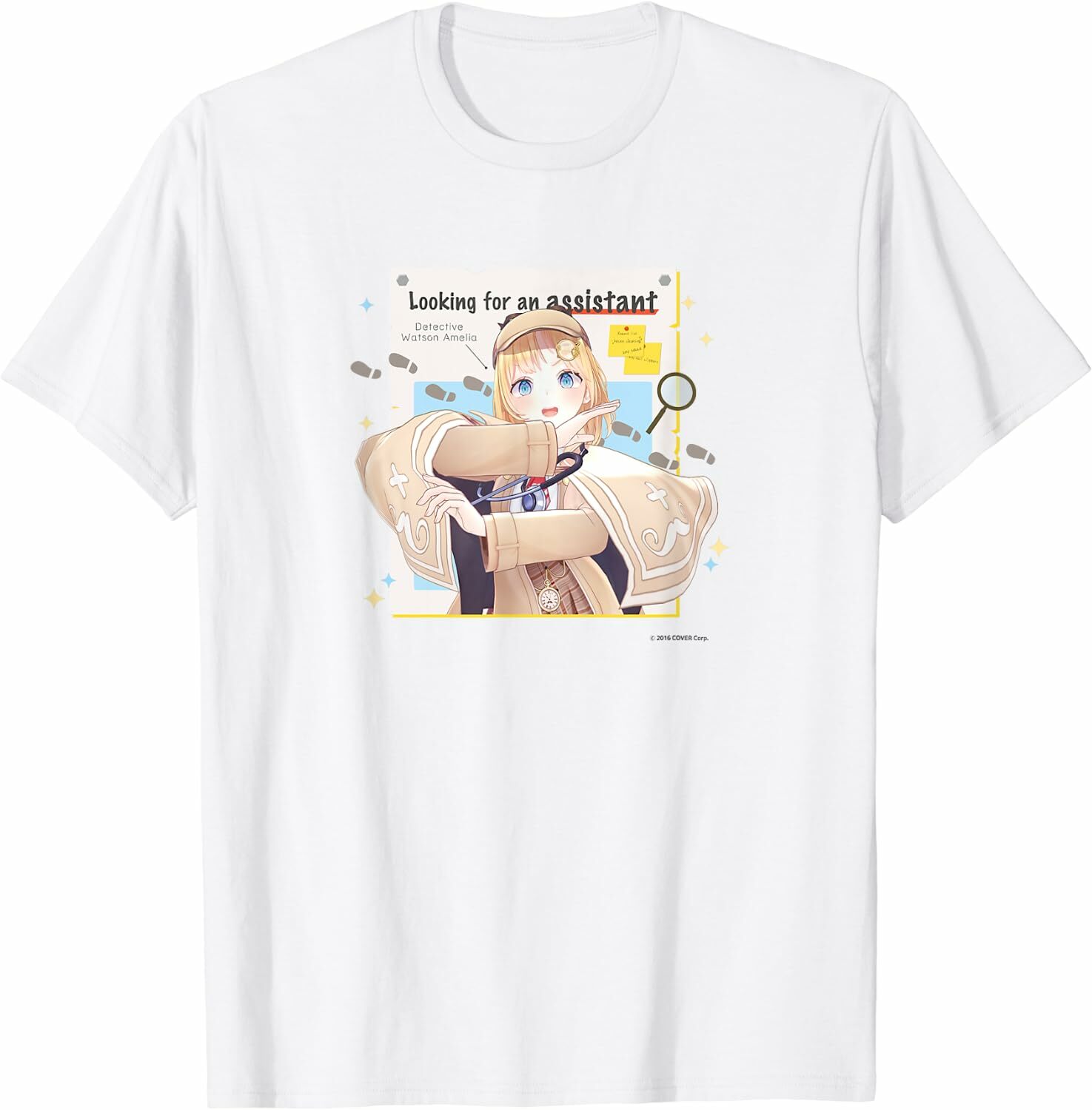 「官方代購」Hololive  Holo小劇場 名場面Tee 【ワトソン・アメリア】 (定期訂購) Amelia Watson