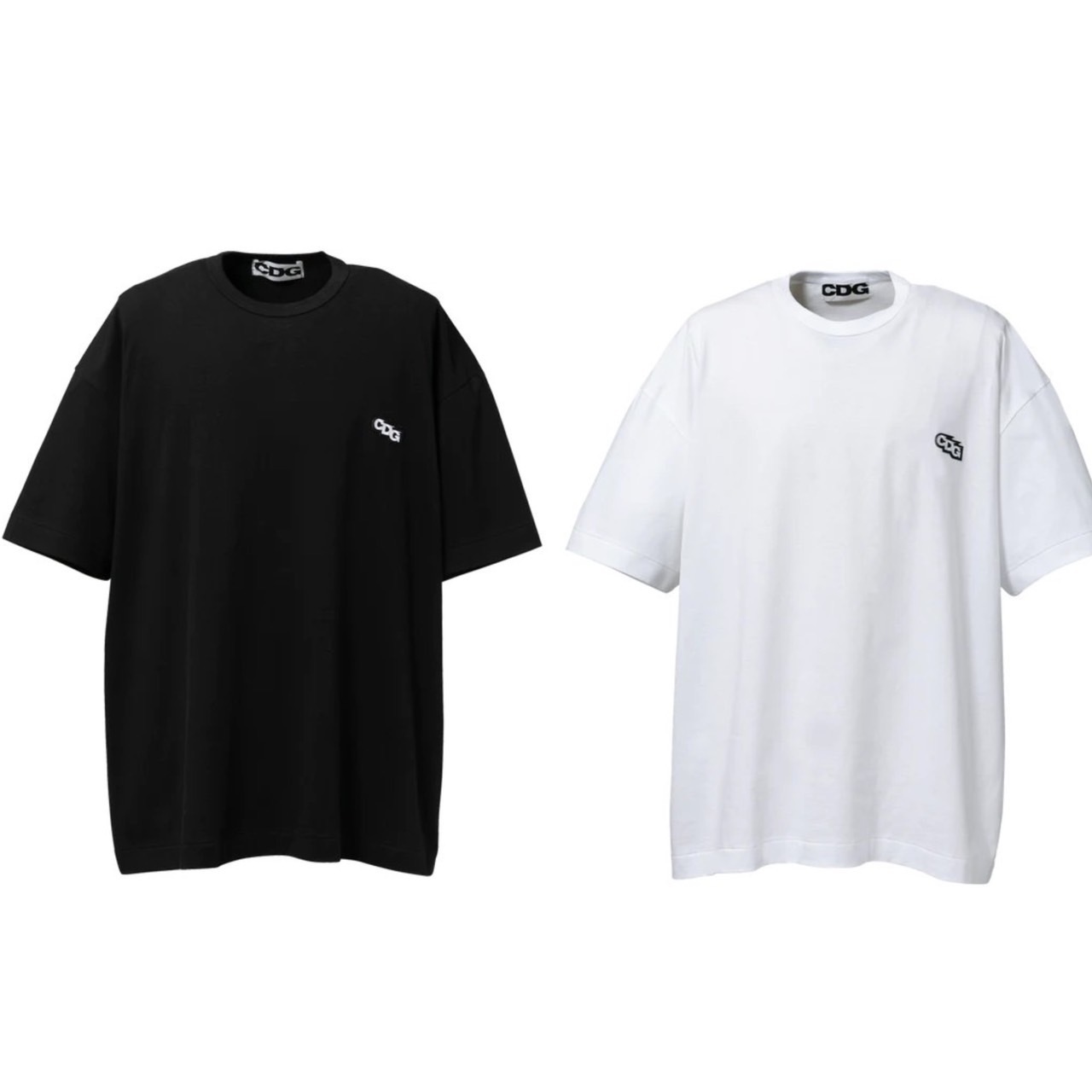 Comme des Garçons CDG 新款 刺繡字體Logo oversize短T