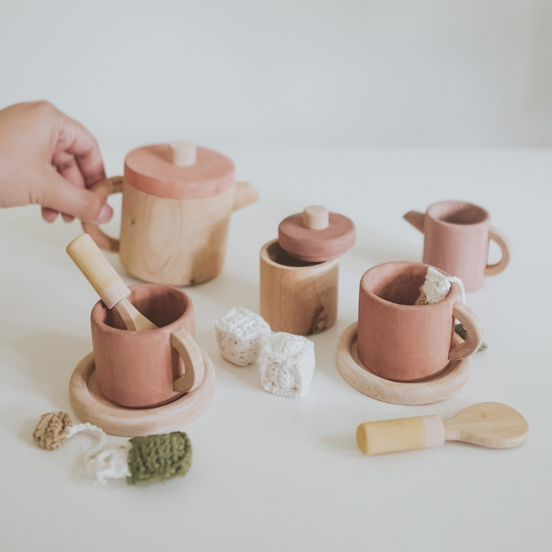 下午茶餐具組合 | 回收木玩