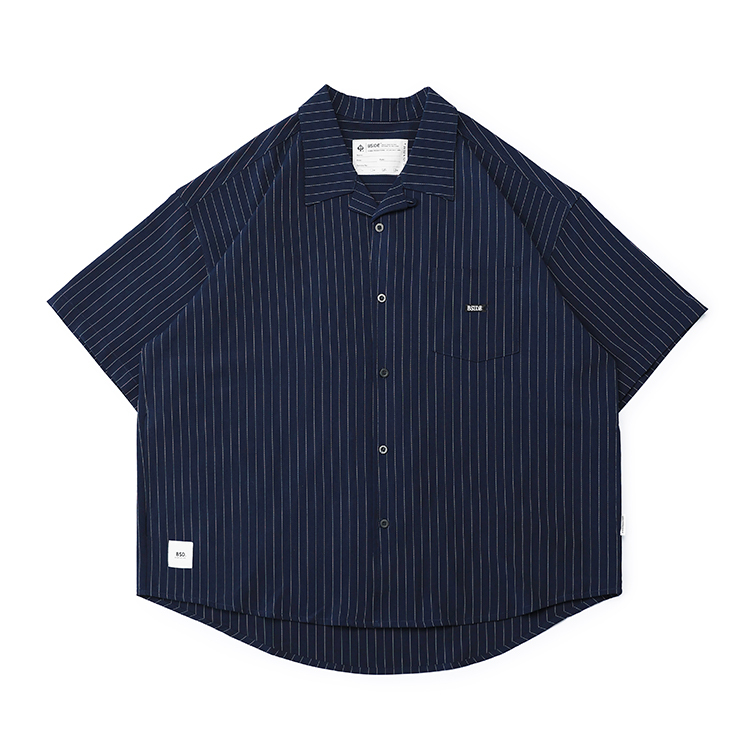 2273 Blue Banded Sleeve Striped Shirt