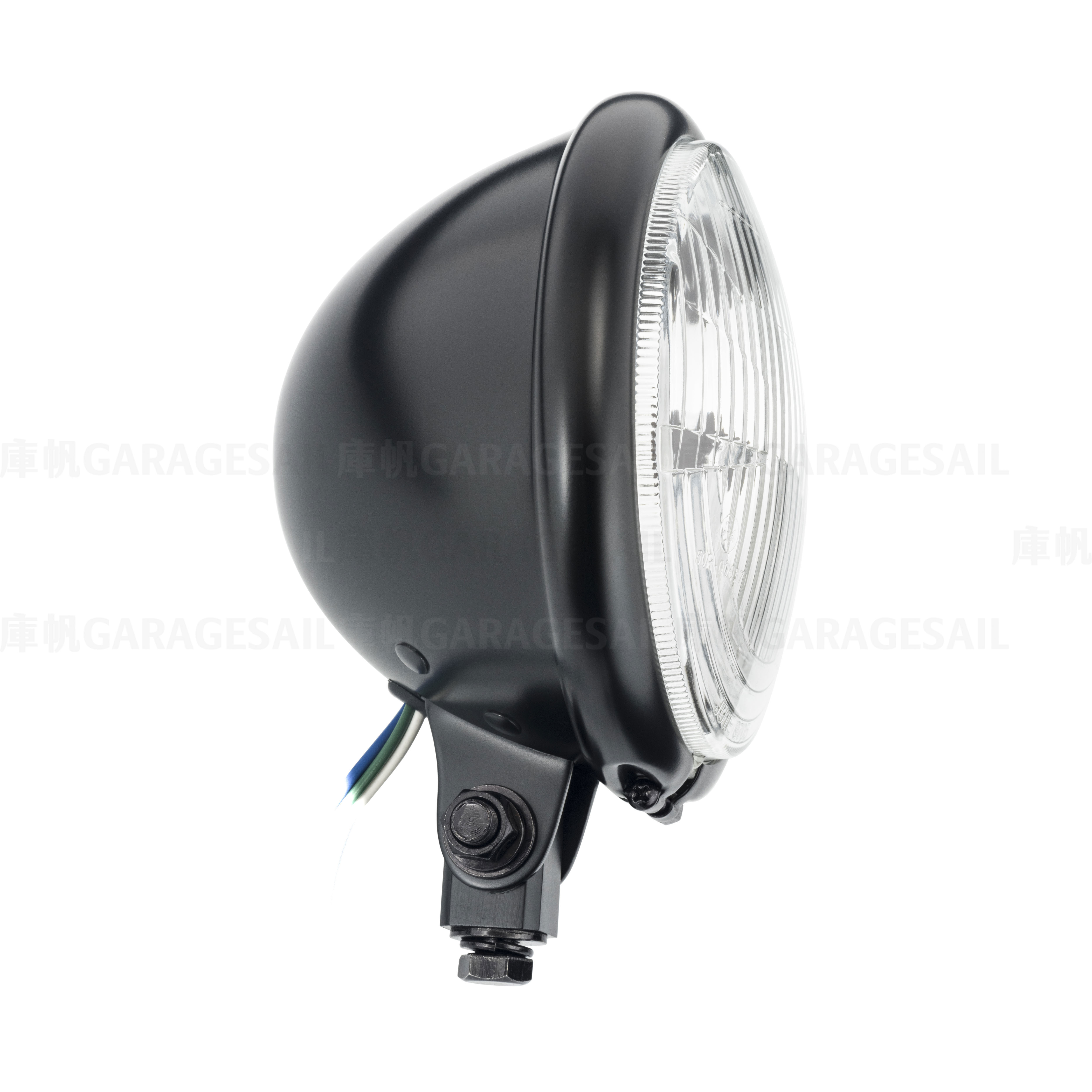 5.75吋圓 下鎖式 大燈 歐規 消光黑