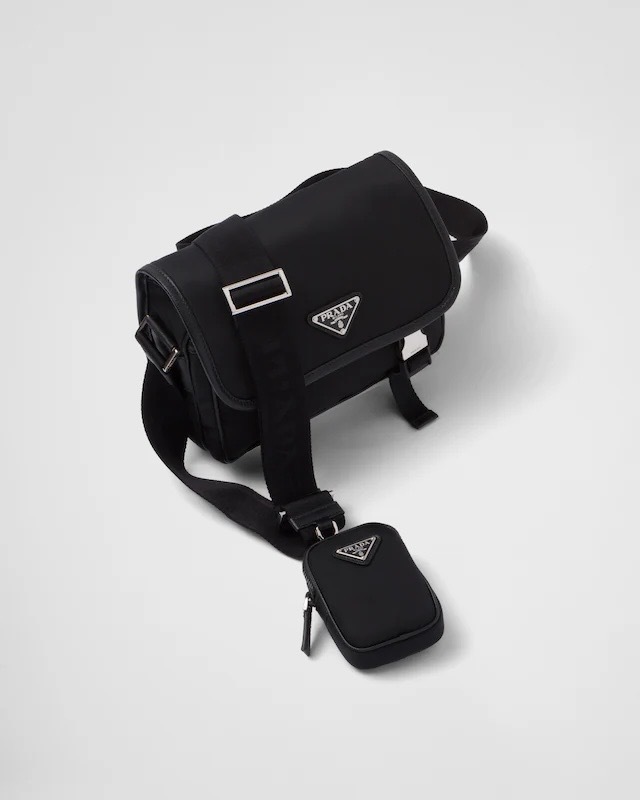 PRADA 再生尼龍及Saffiano皮革掛肩袋