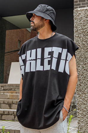 ATHLETIC文字圖案寬鬆背心