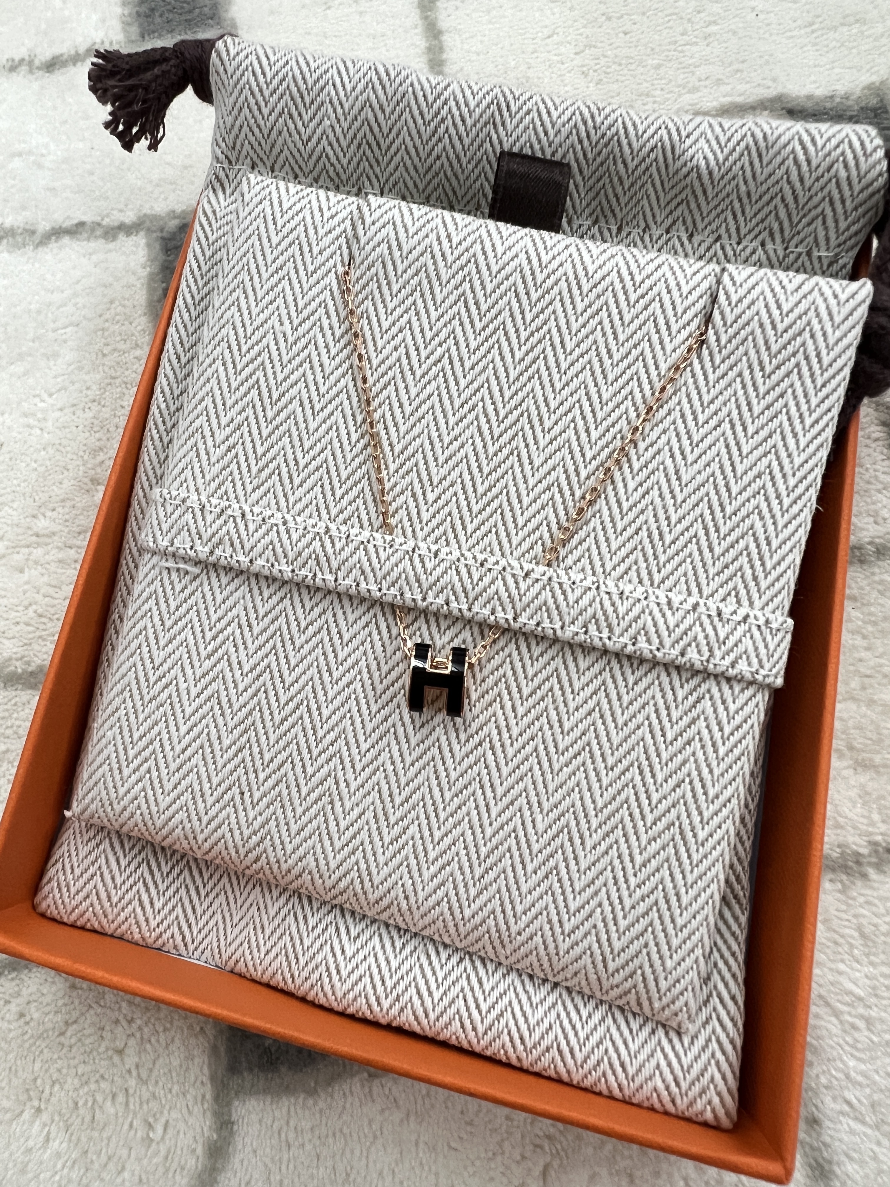 Hermes mini Pop h 黑 x 玫瑰金