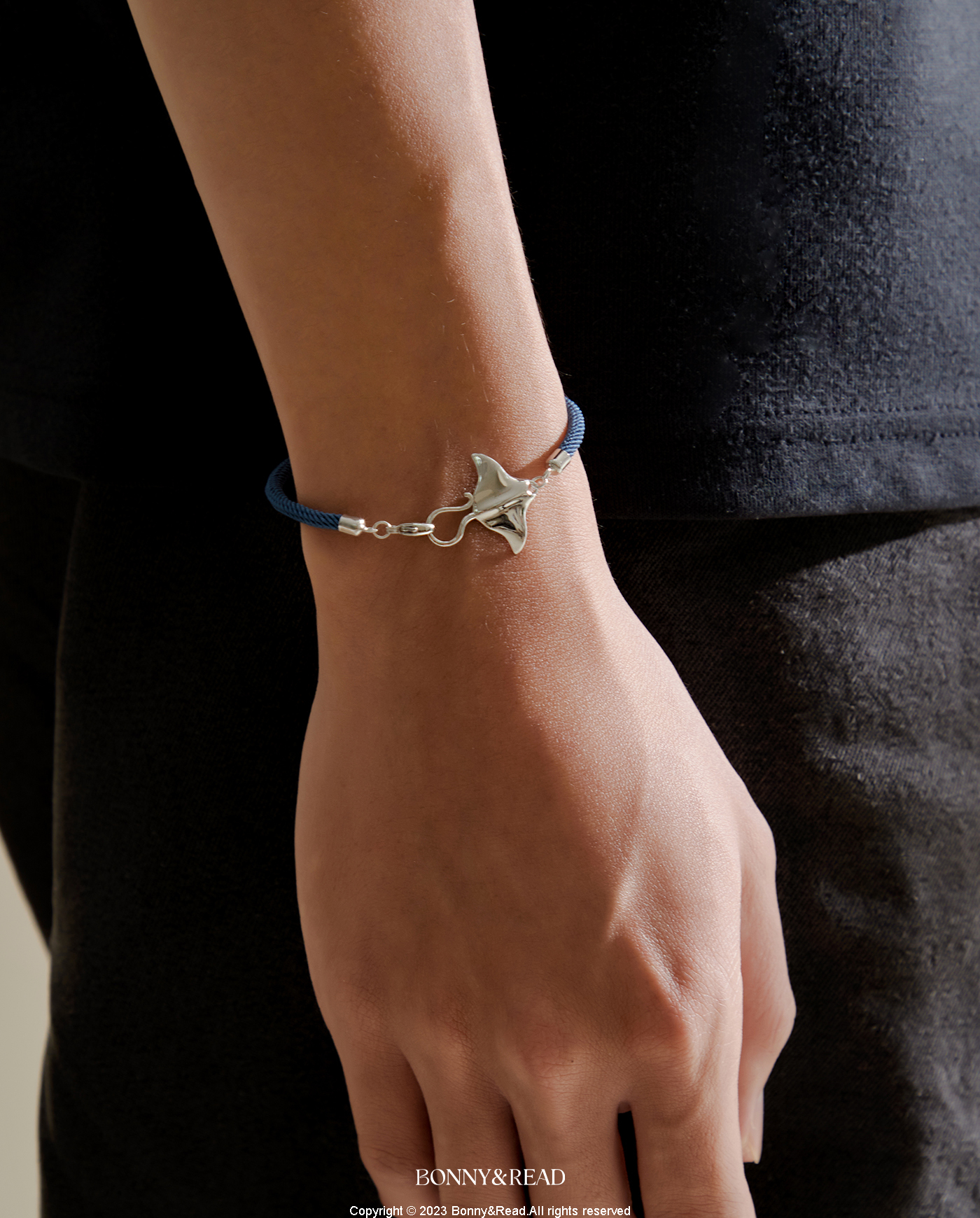 平價飾品,純銀,魟魚,情侶,編織手鍊