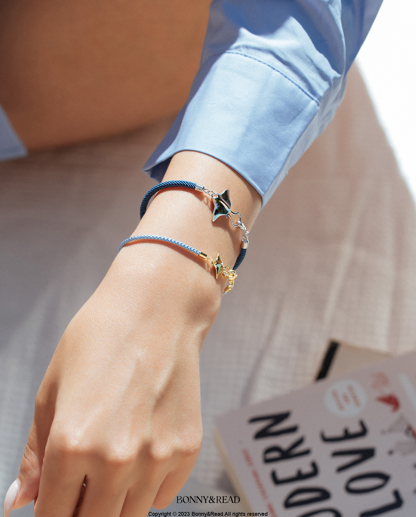 平價飾品,純銀,魟魚,情侶,編織手鍊