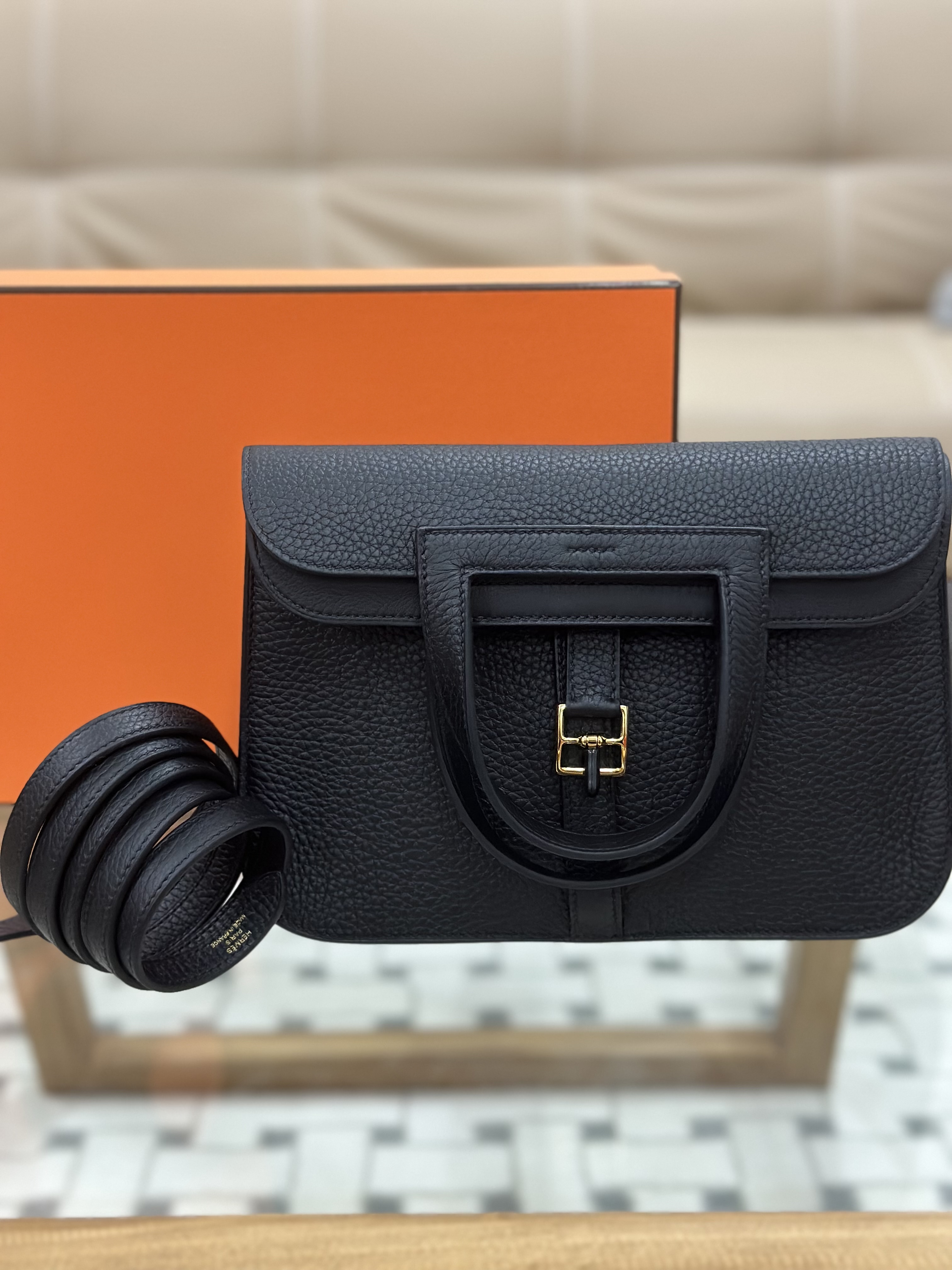 Hermes halzan 25 黑金