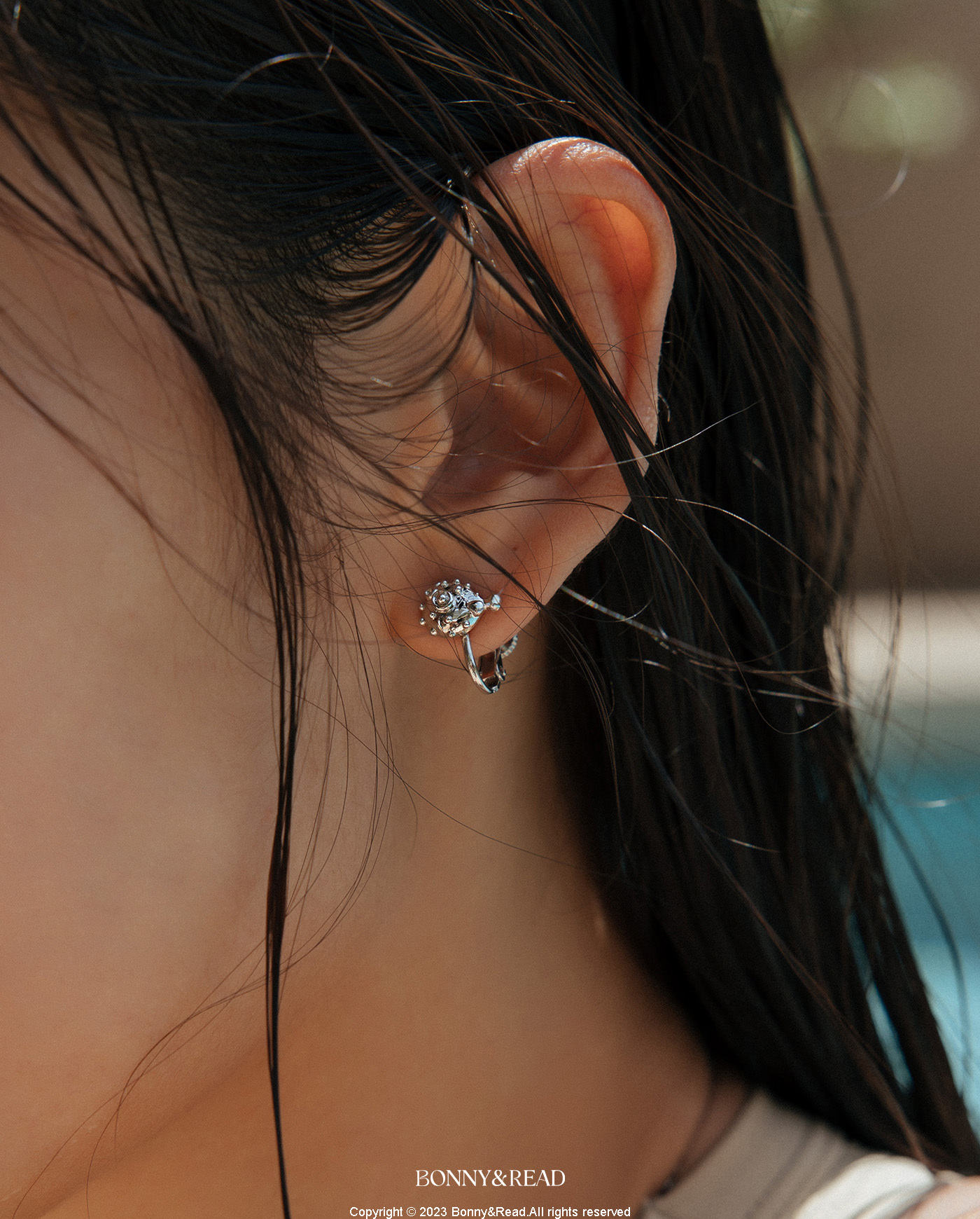 平價飾品,河豚,夾式耳環,圈圈耳環,耳夾