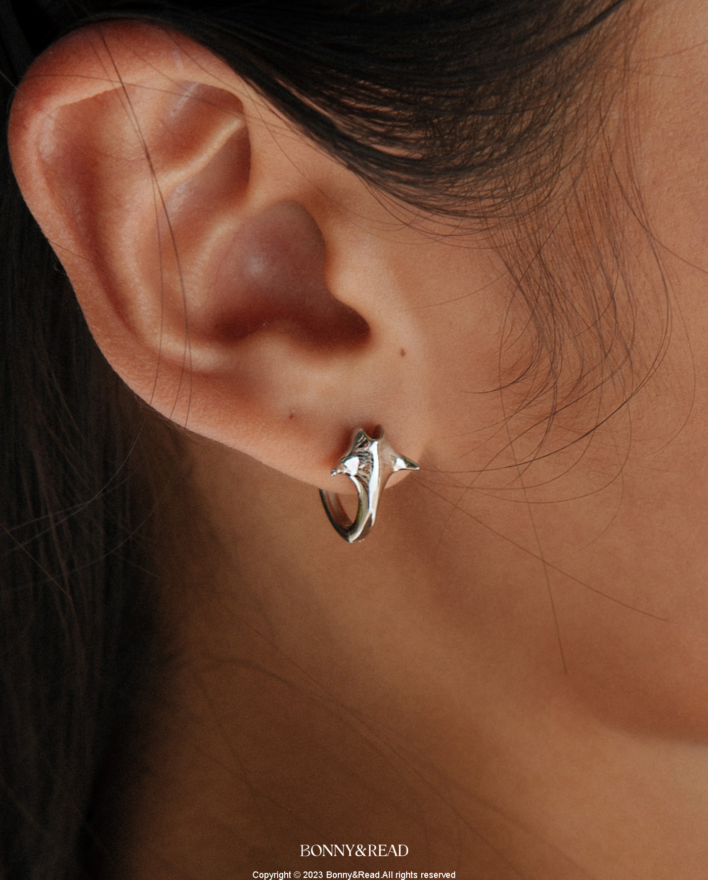 平價飾品,純銀,魟魚,圈圈耳環,耳環