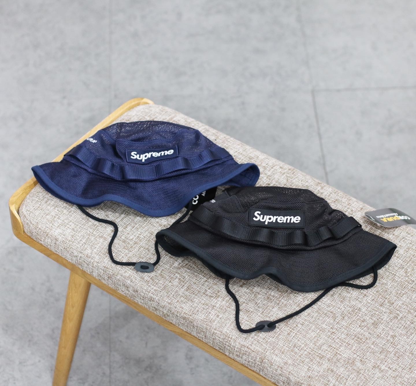 Supreme SS23 MESH CRODURA BOONIE HAT Black/Navy