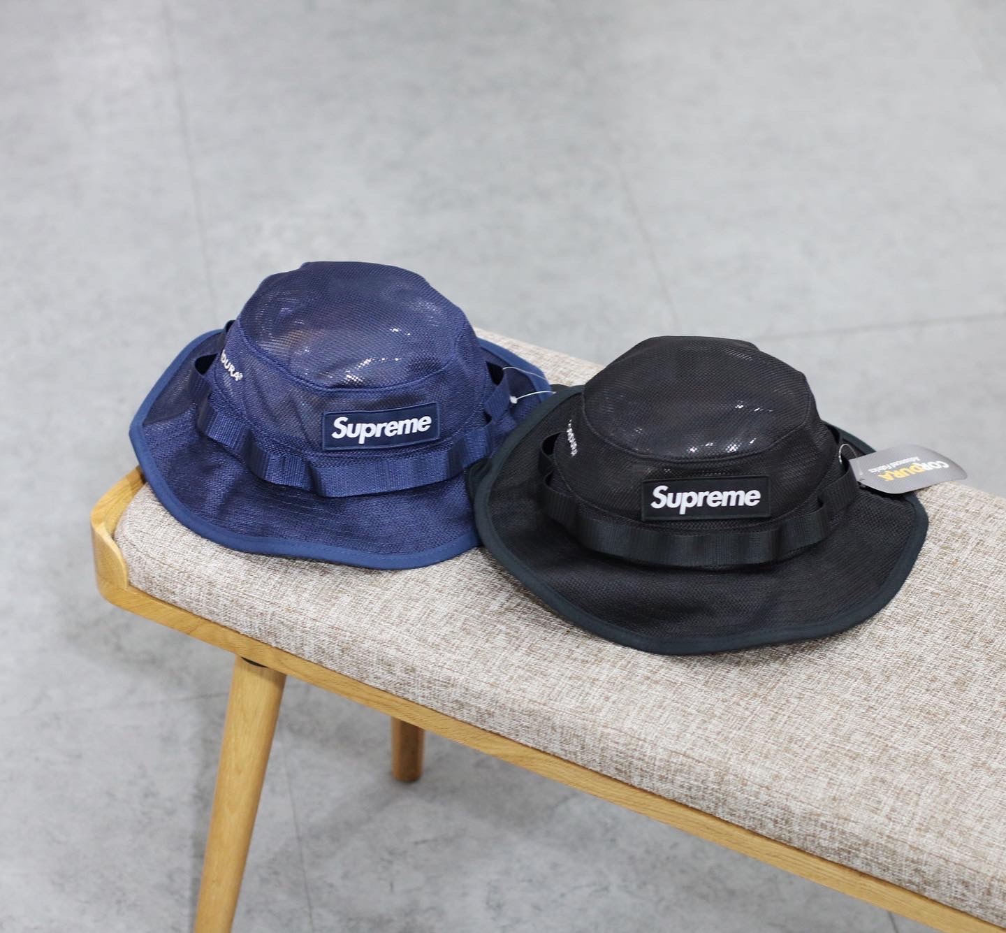 Supreme SS23 MESH CRODURA BOONIE HAT Black/Navy