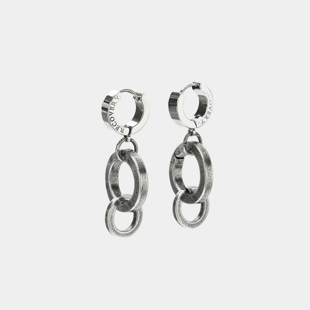 Recovery 單圈環C圈耳環 (古銀)