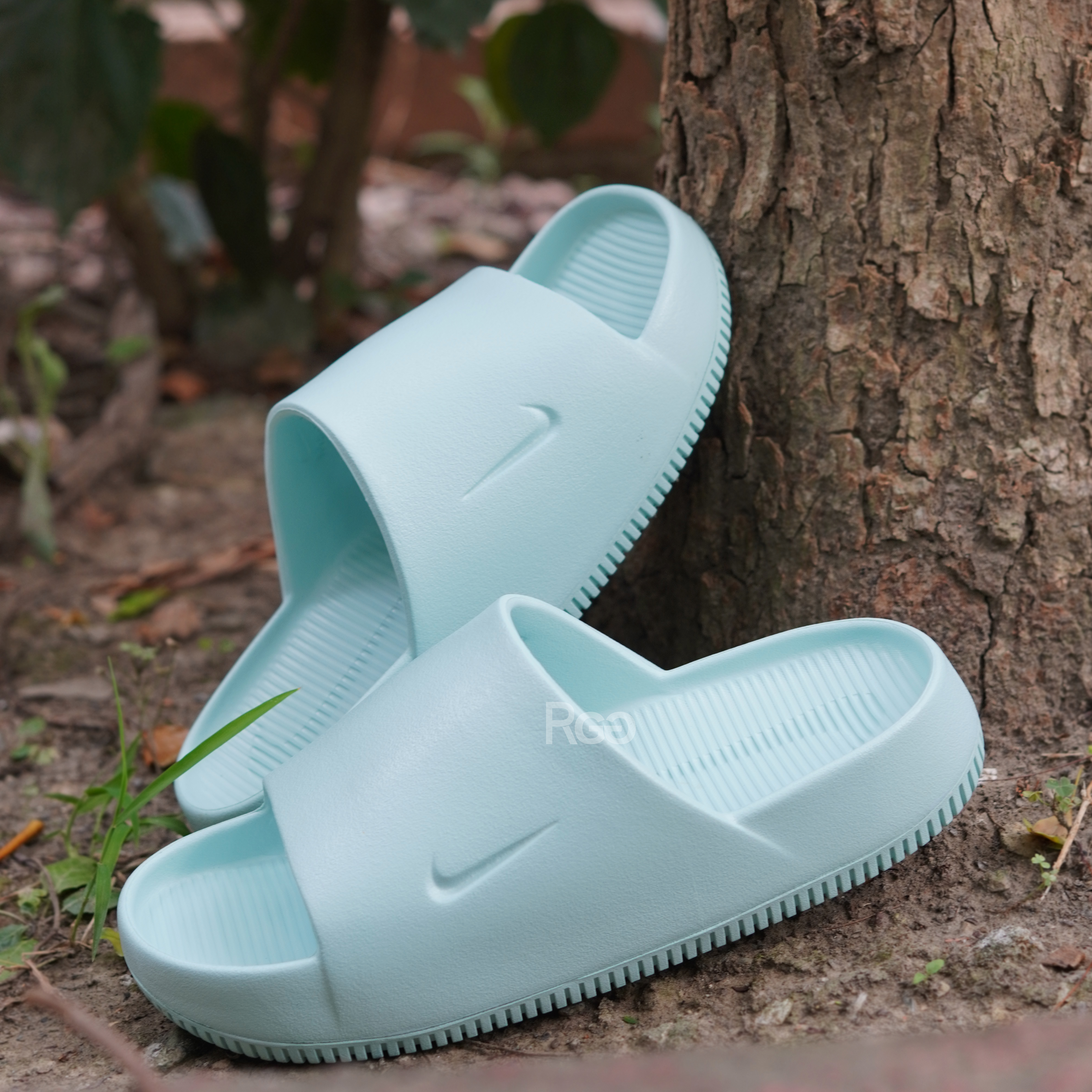 W Nike Calm Slide 薄荷綠 防水 麵包鞋 拖鞋 (DX4816-300)