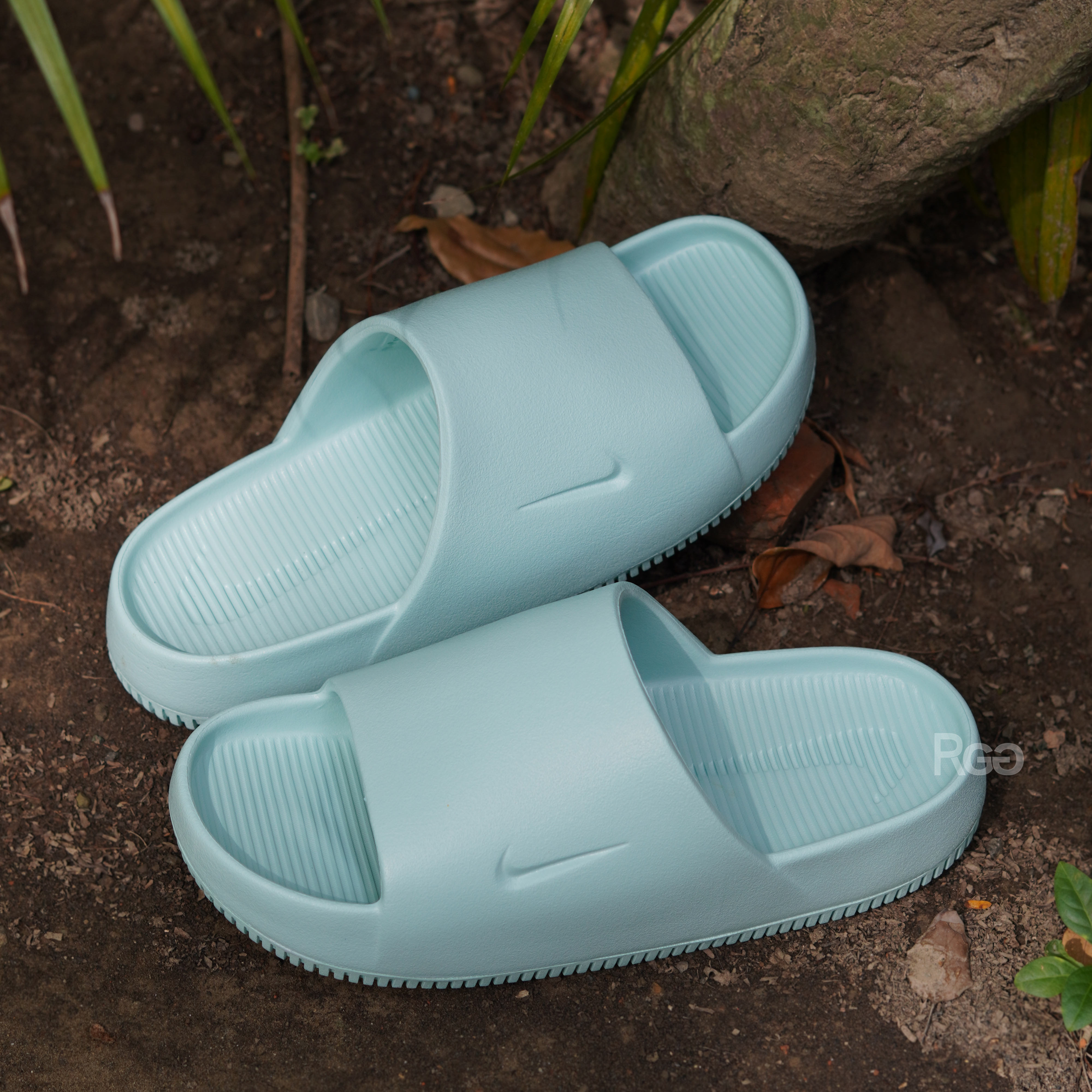 W Nike Calm Slide 薄荷綠 防水 麵包鞋 拖鞋 (DX4816-300)