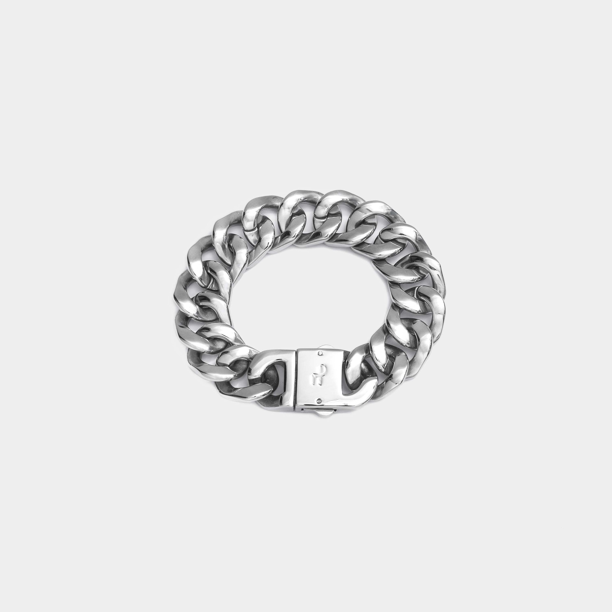 Recovery 20MM粗扁鍊條手鍊-鋼製 (銀色)