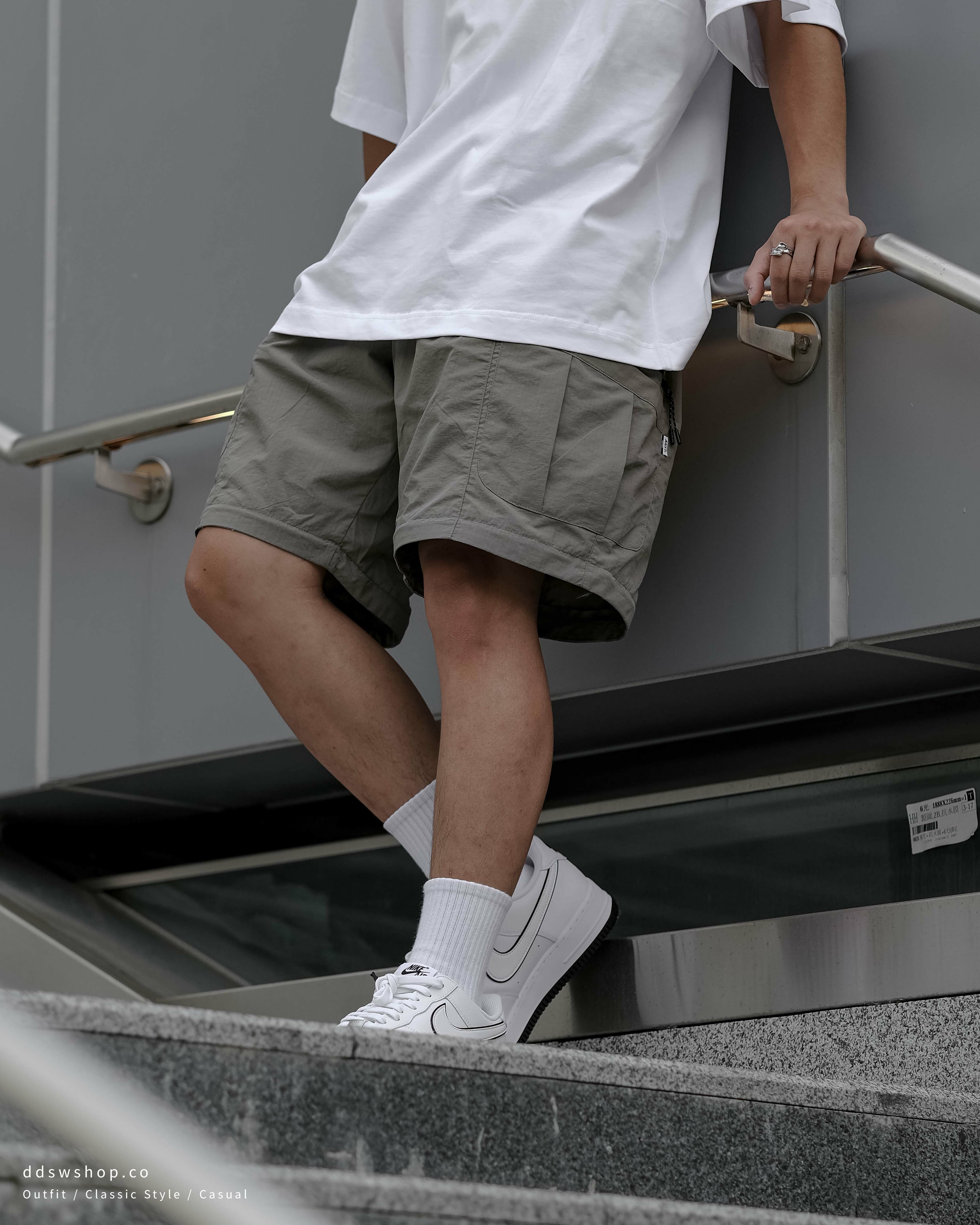 ANST 可拆式兩穿拉鍊錐形褲 淺灰 深灰